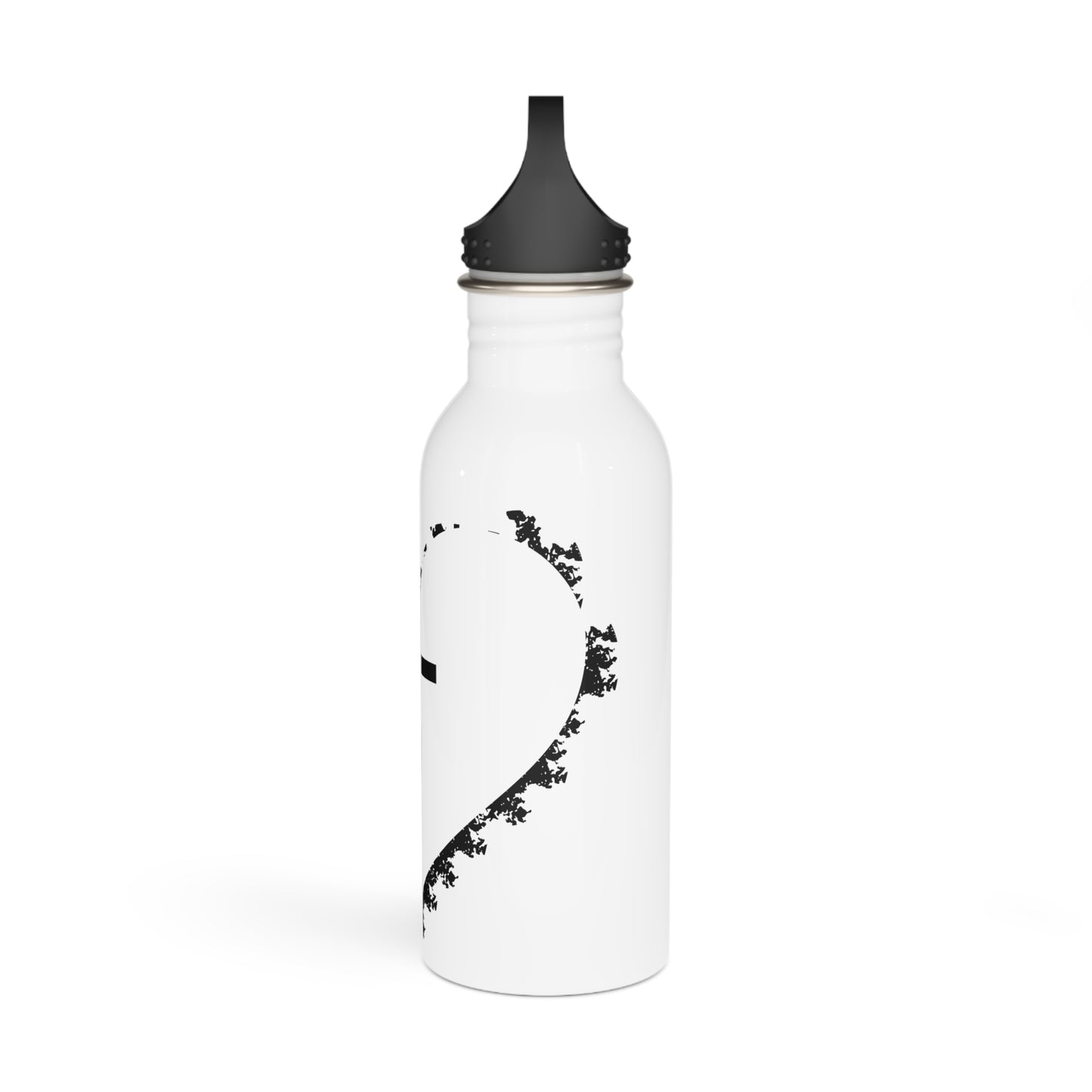 C- Christian Cross Heart Stainless Steel Water Bottle — Faith Inspirational Drink Bottle