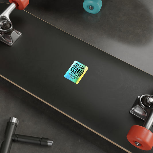 C- Holographic Sticker — "Straight Outta Darkness" John 3:16 Die-Cut