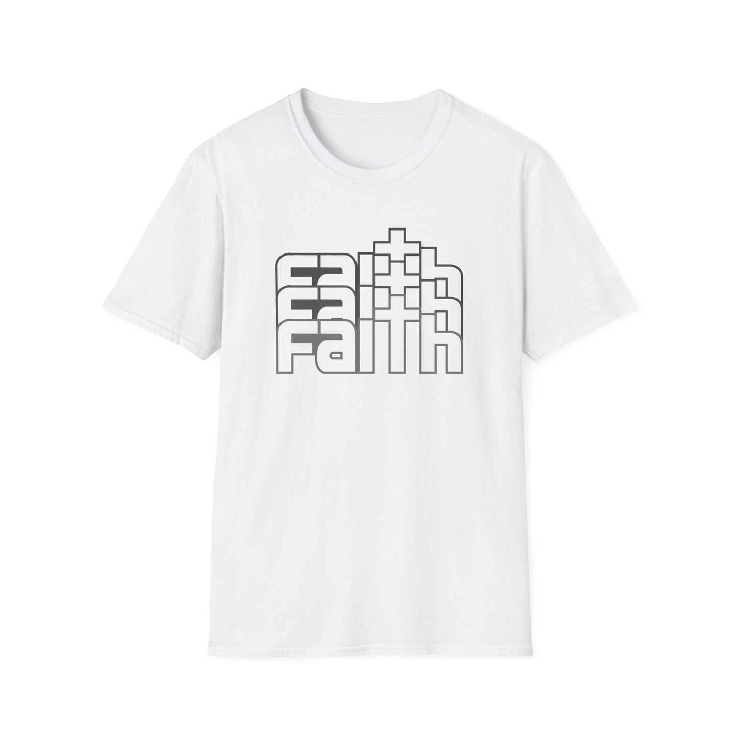 C - Faith black T-Shirt - Casual Wear, Gift for Believers, Affirmation Tee, Everyday Styles, Positive Quote Tee