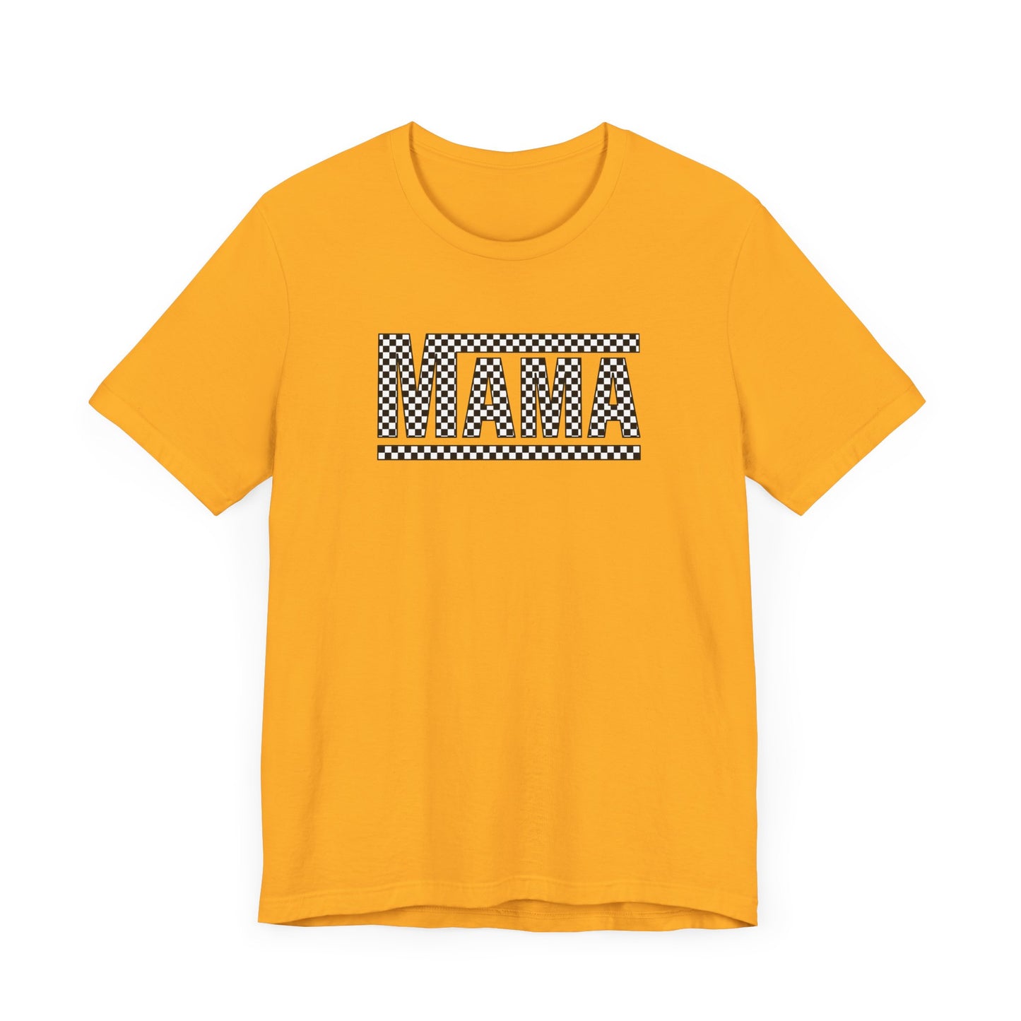 M- MAMA CHECKERED Jersey Short Sleeve Tee
