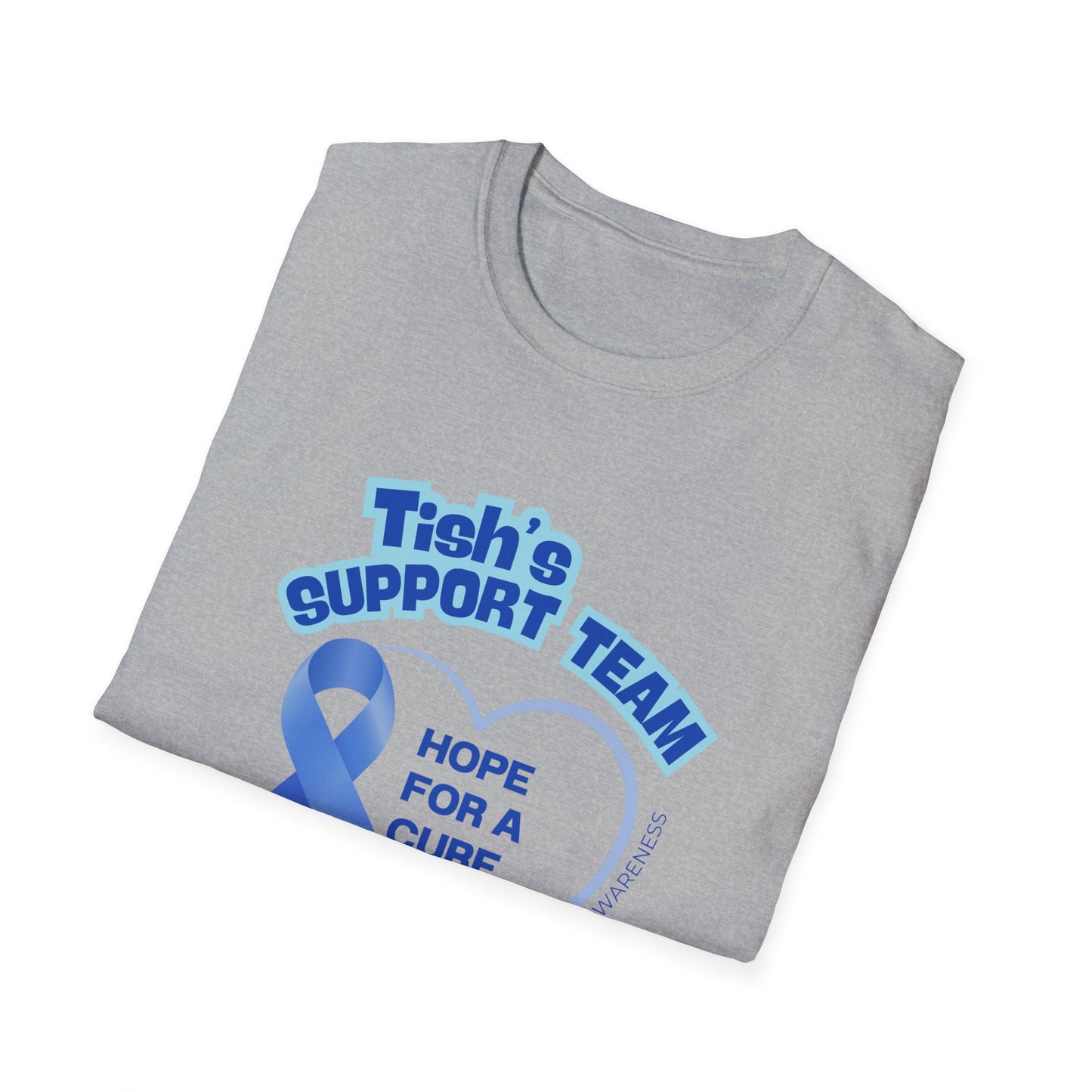 Tish's Support Team T-Shirt, Unisex Awareness Tee, Cancer Support Shirt, Fundraising Apparel, Gift for Caregivers