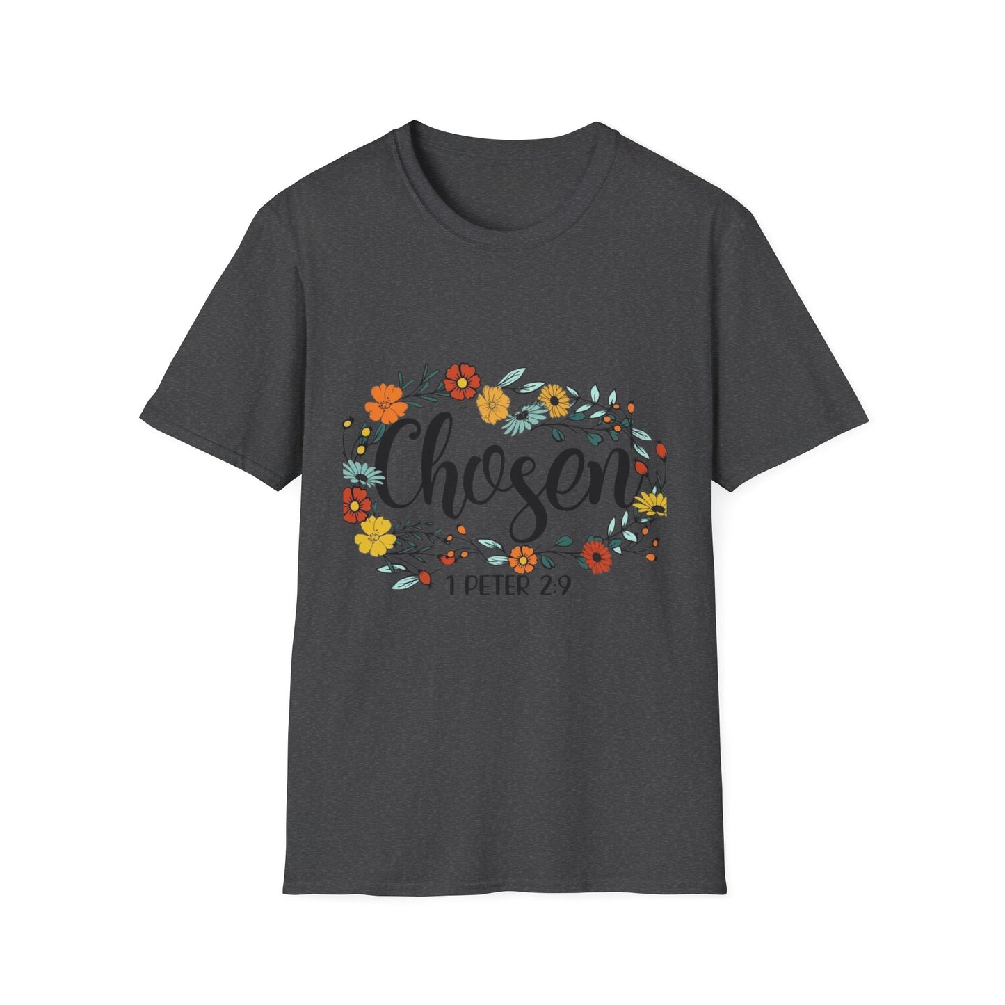 C- Chosen Floral T-Shirt — 1 Peter 2:9 Christian Tee