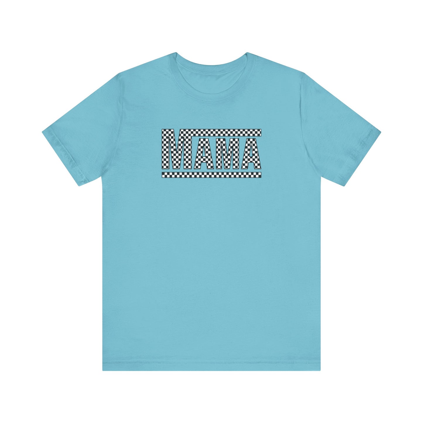 M- MAMA CHECKERED Jersey Short Sleeve Tee