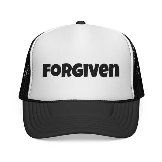 C- Forgiven Trucker Cap — Christian Faith Message Mesh Hat