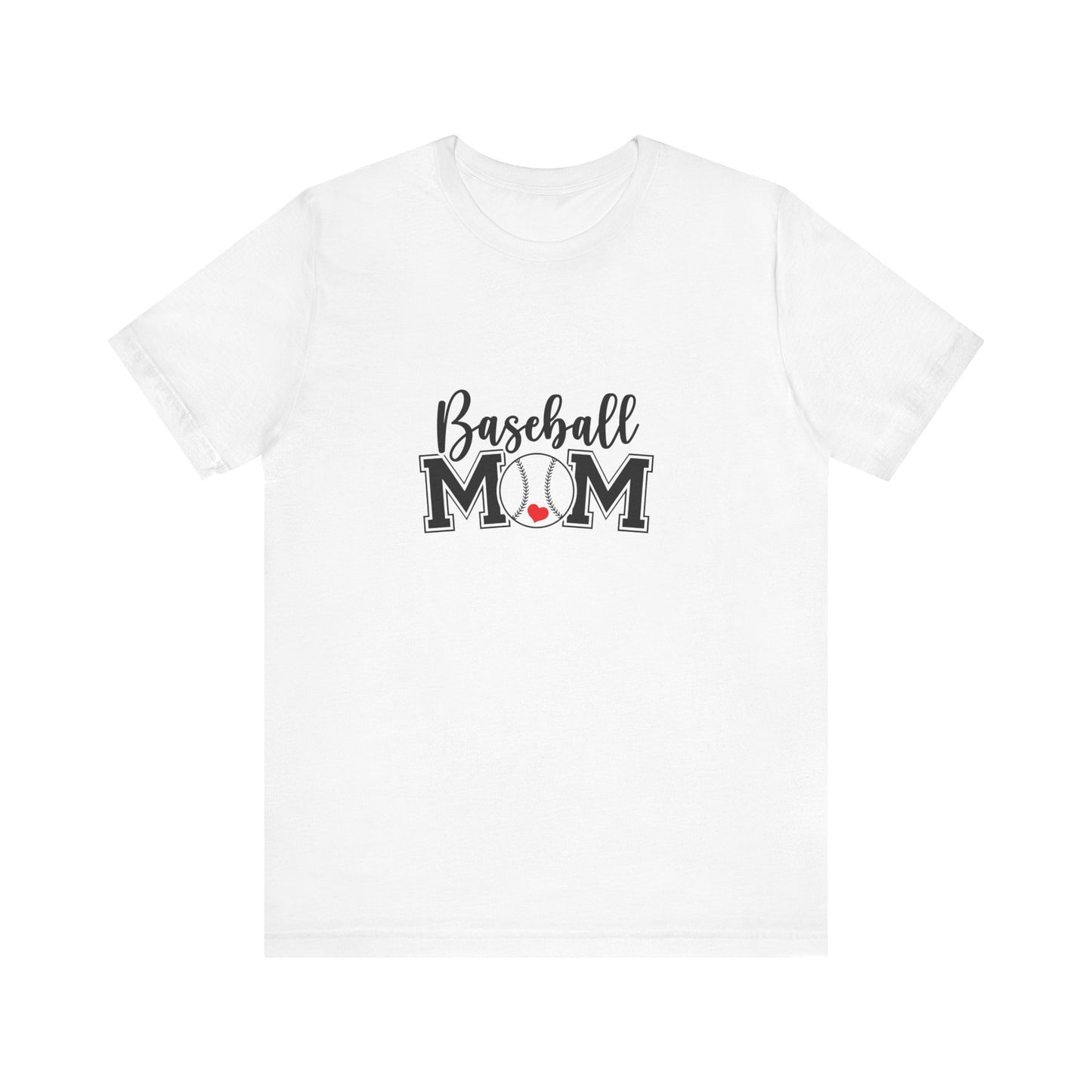 M- BASEBALL MOM HEART Jersey Short Sleeve Tee
