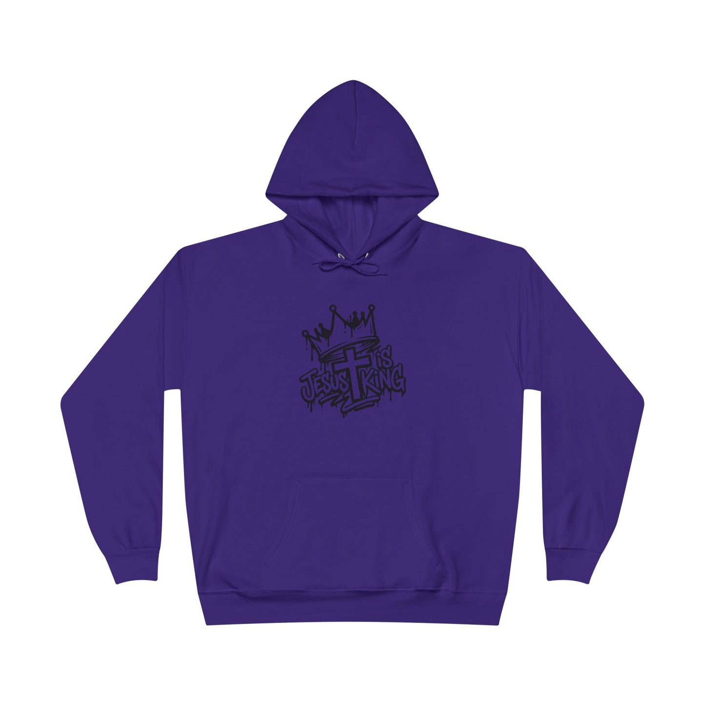 C- Jesus Is King Hoodie — Christian Crown Graphic Pullover