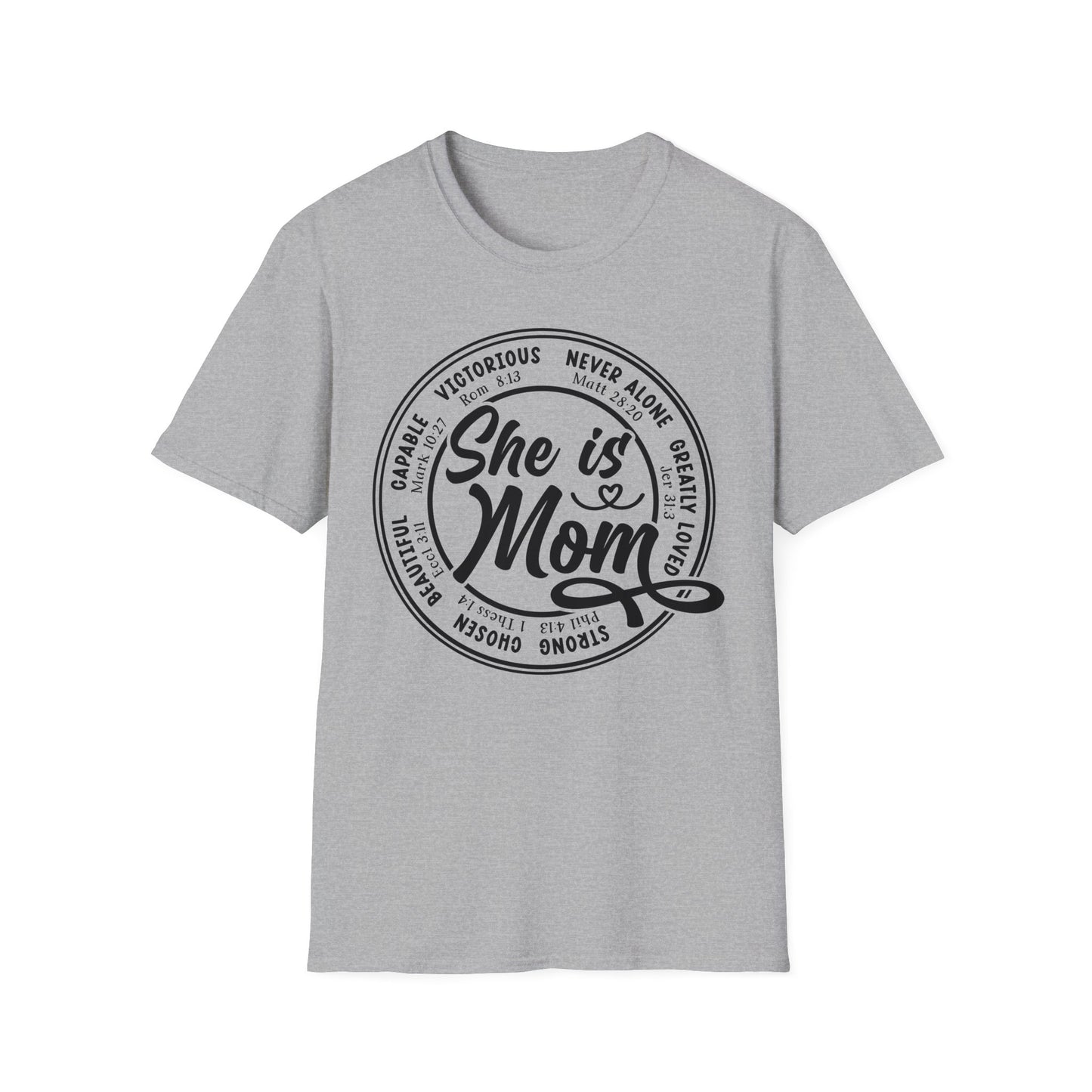 M- SHE IS MOM Softstyle T-Shirt