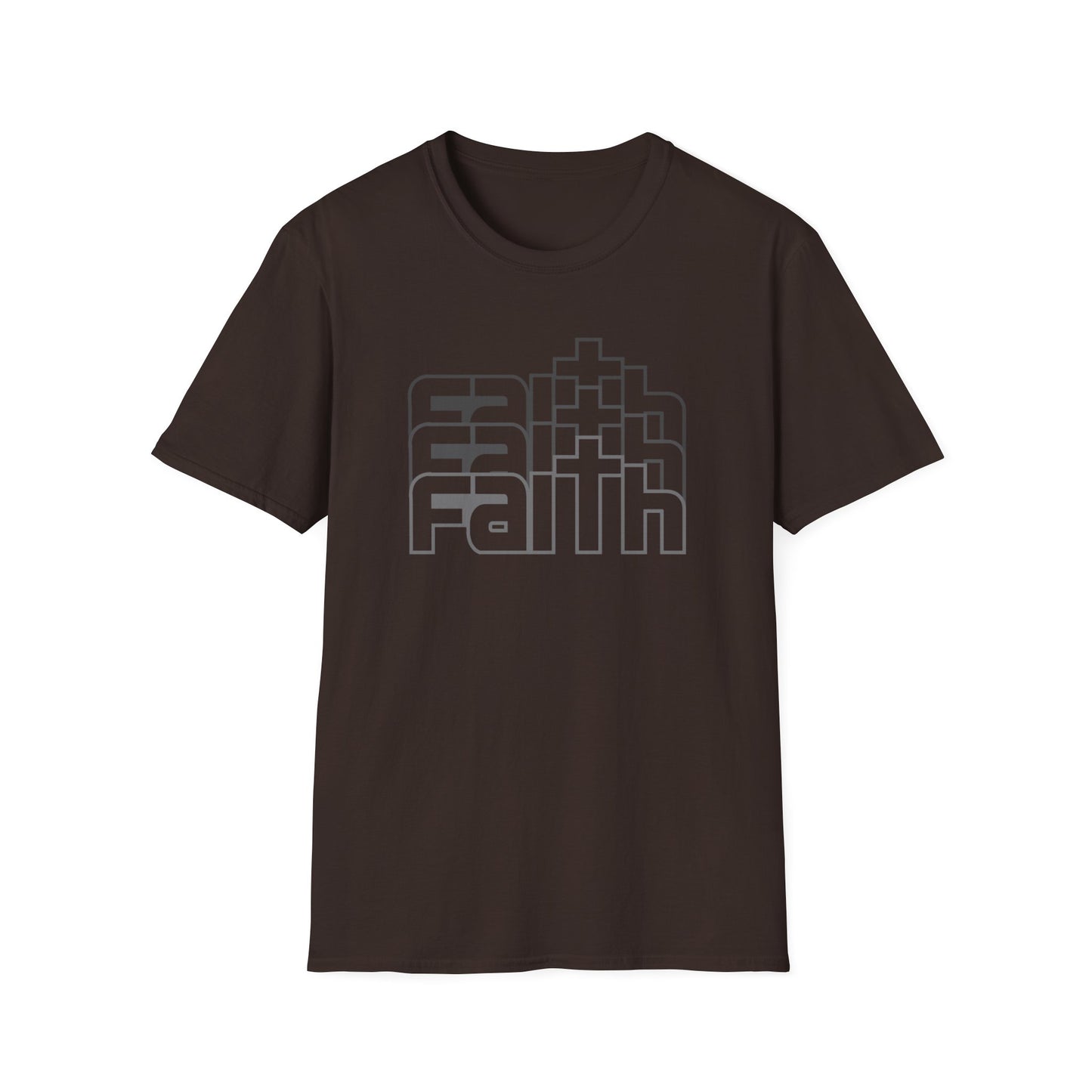 C - Faith black T-Shirt - Casual Wear, Gift for Believers, Affirmation Tee, Everyday Styles, Positive Quote Tee