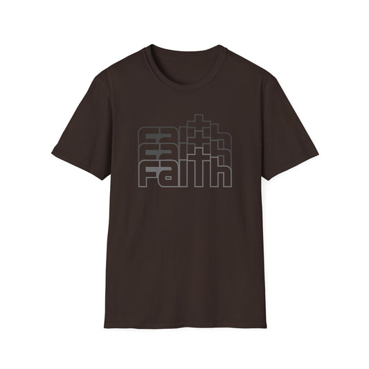 C - Faith black T-Shirt - Casual Wear, Gift for Believers, Affirmation Tee, Everyday Styles, Positive Quote Tee