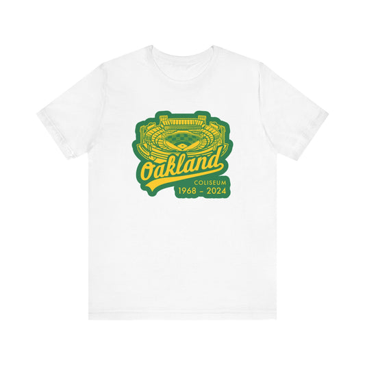 OAK- Oakland Coliseum Tribute Tee | Unisex Jersey Short Sleeve T-Shirt | Sports Apparel, Gift for Fans, 1968-2024 Commemoration, [...]