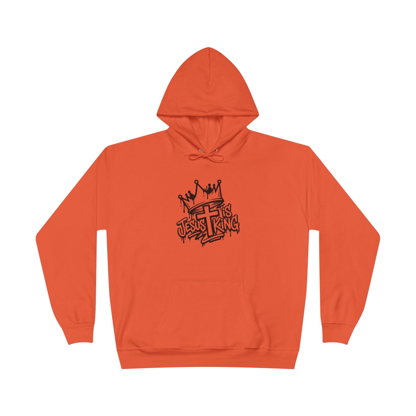 C- Jesus Is King Hoodie — Christian Crown Graphic Pullover