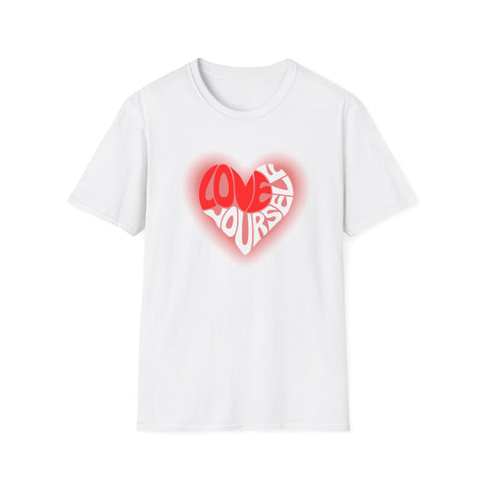 LOVE- Love Yourself Unisex Softstyle T-Shirt - Positive Vibe Tee