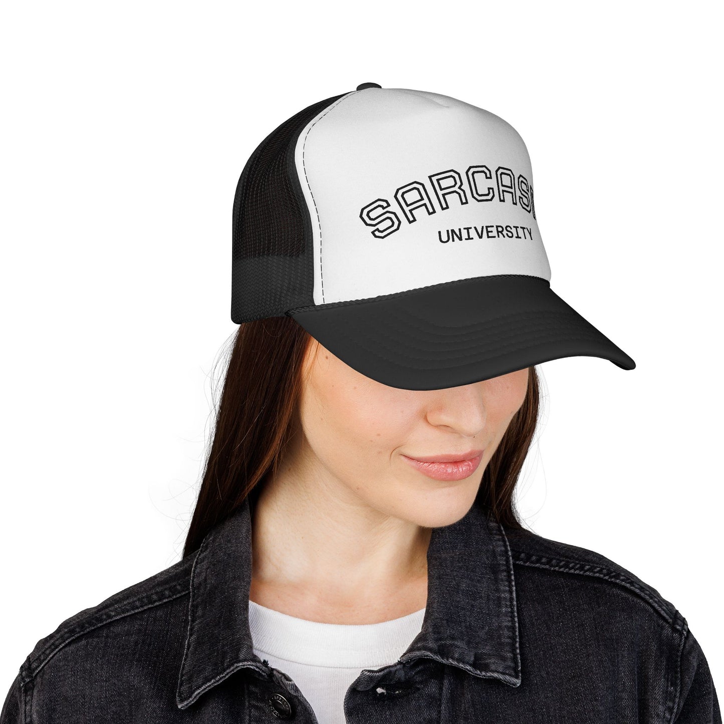 GA- Trucker Cap — "Sarcasm University" Embroidered Mesh Hat