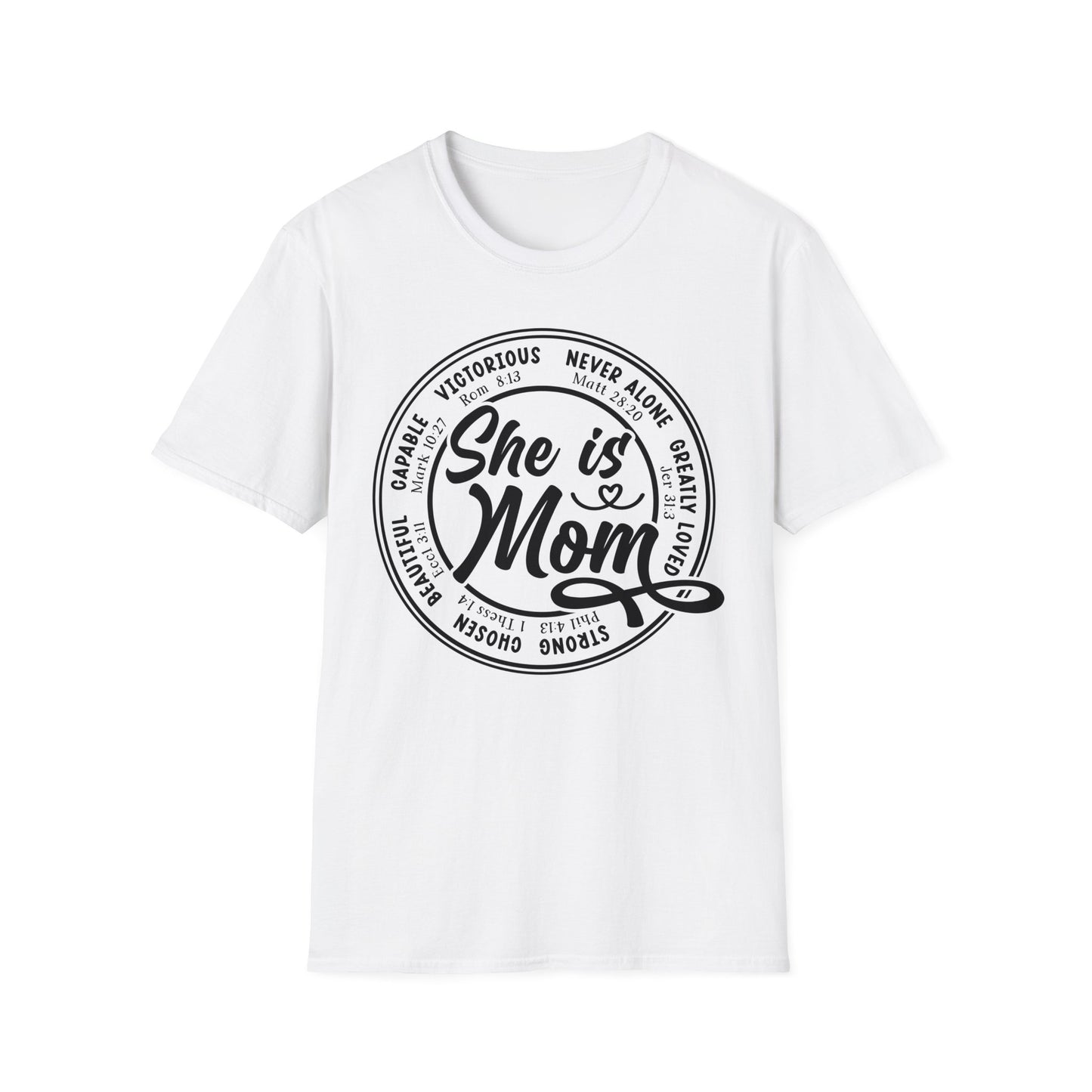 M- SHE IS MOM Softstyle T-Shirt