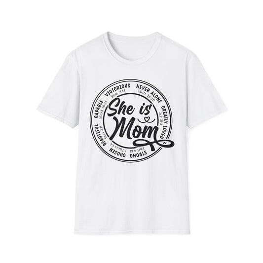 M- SHE IS MOM Softstyle T-Shirt