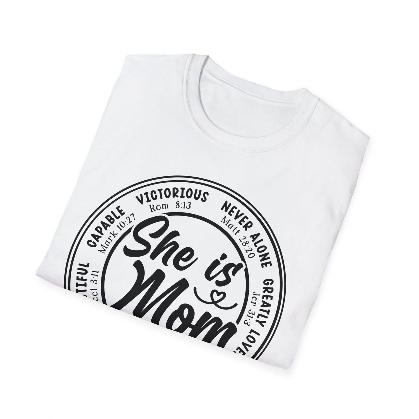 M- SHE IS MOM Softstyle T-Shirt