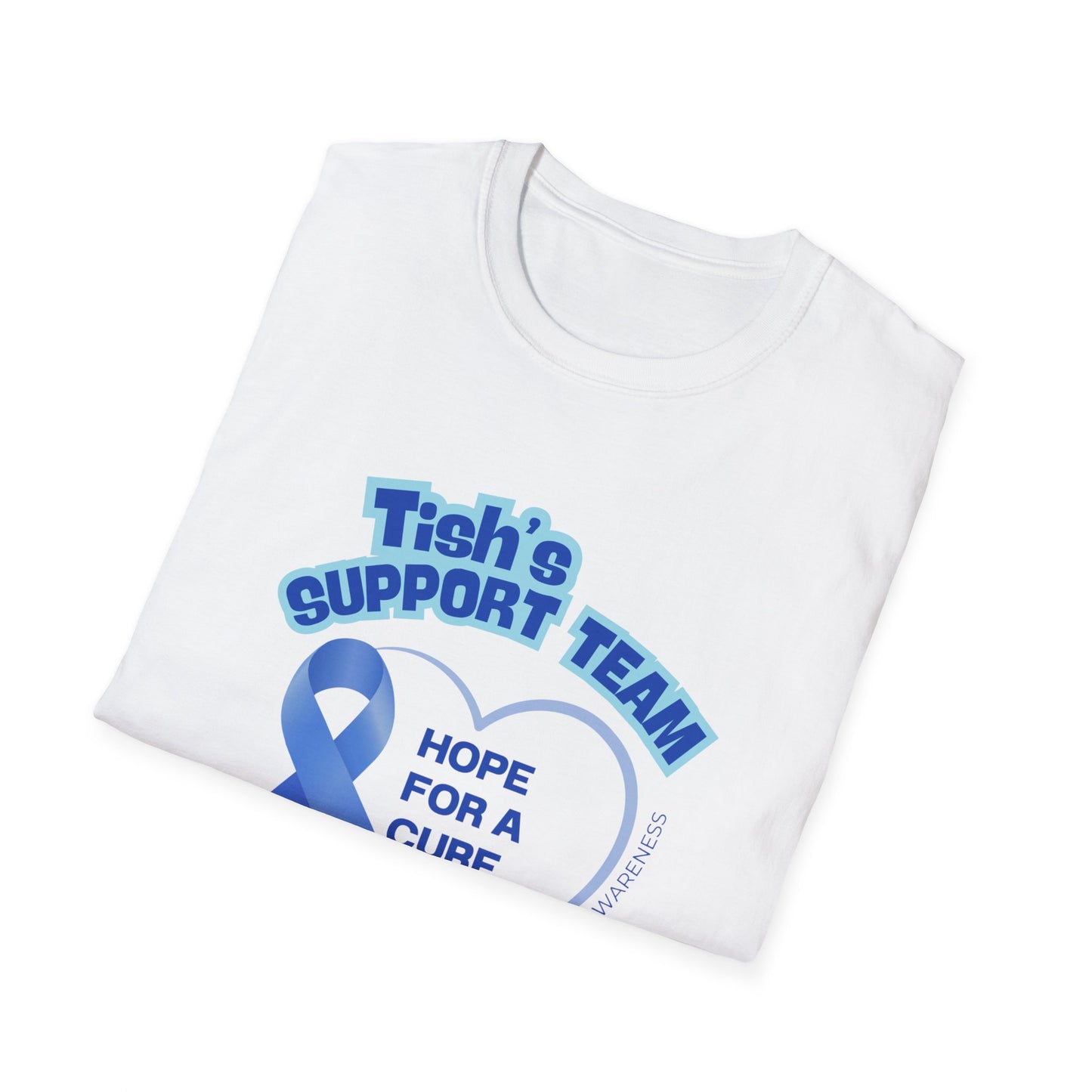 Tish's Support Team T-Shirt, Unisex Awareness Tee, Cancer Support Shirt, Fundraising Apparel, Gift for Caregivers