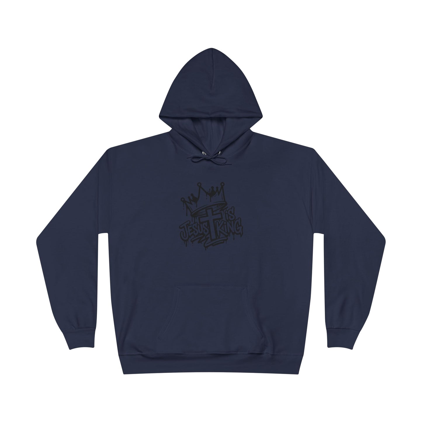 C- Jesus Is King Hoodie — Christian Crown Graphic Pullover