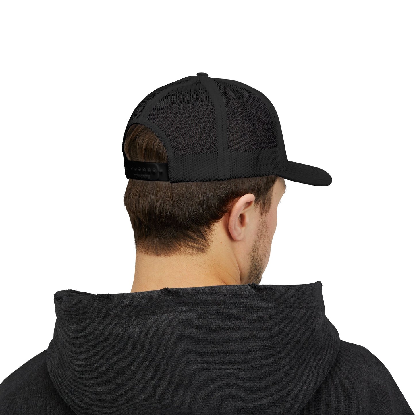 C- Blessed Trucker Cap — Embroidered 'BLESSED' Snapback Hat