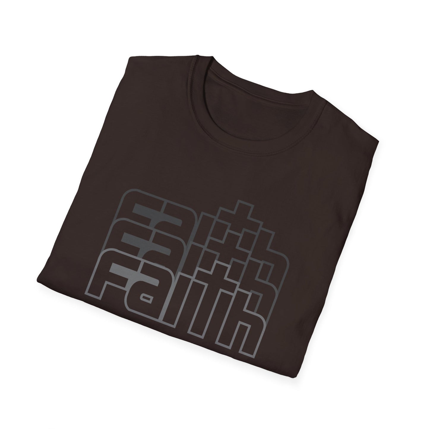 C - Faith black T-Shirt - Casual Wear, Gift for Believers, Affirmation Tee, Everyday Styles, Positive Quote Tee