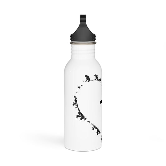 C- Christian Cross Heart Stainless Steel Water Bottle — Faith Inspirational Drink Bottle