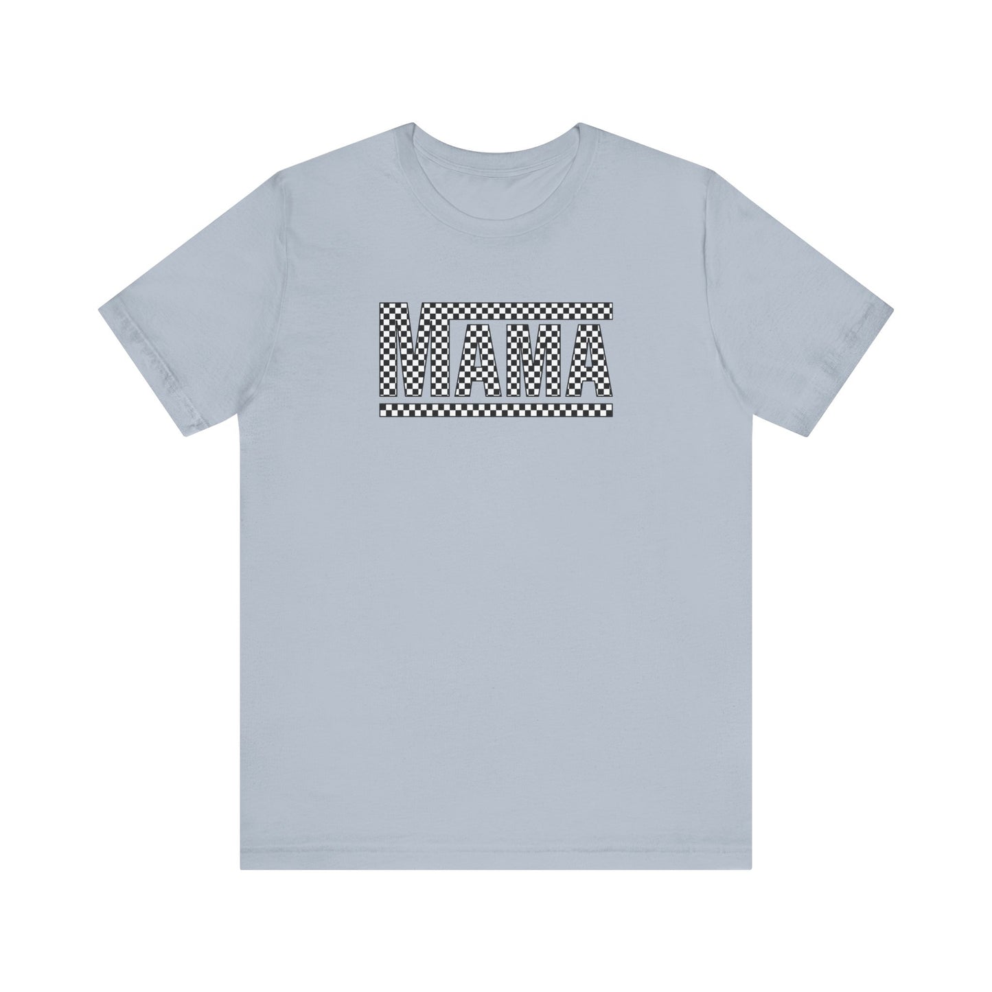 M- MAMA CHECKERED Jersey Short Sleeve Tee