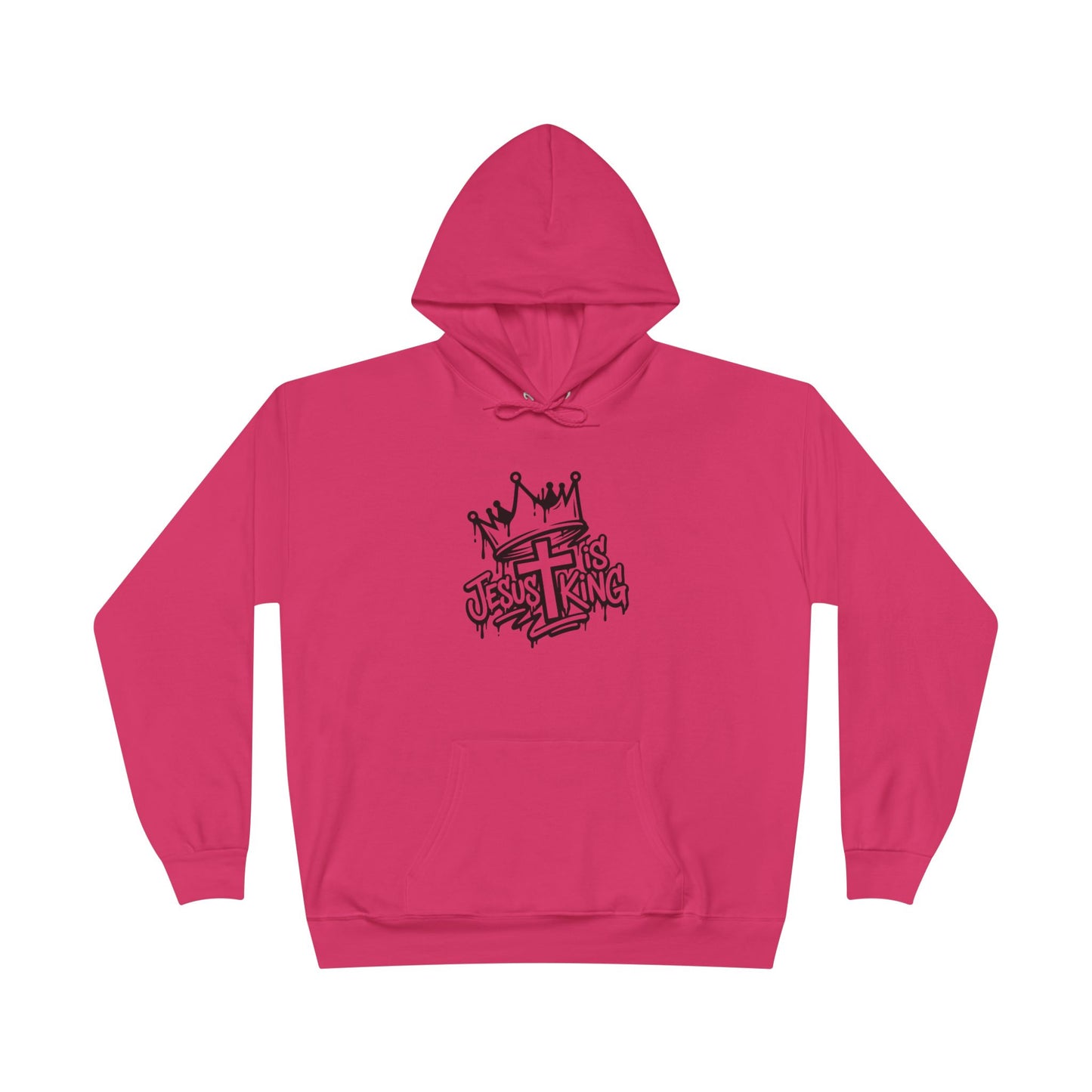 C- Jesus Is King Hoodie — Christian Crown Graphic Pullover