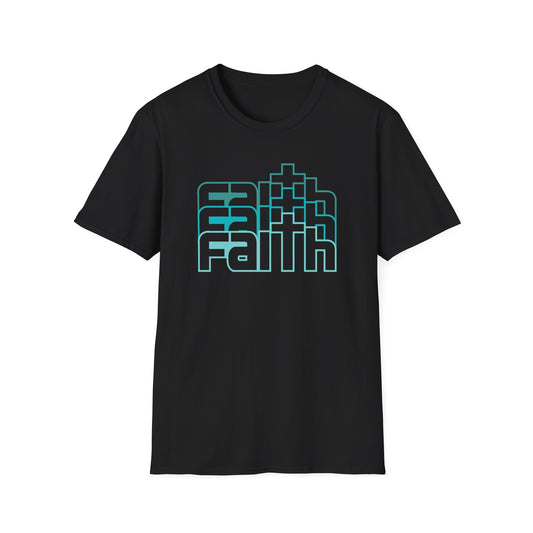 C - Faith blue T-Shirt, Casual Faith Apparel, Inspirational Graphic Tee, Gift for Believers, Everyday Wear, Positive Vibes