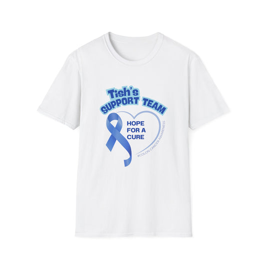 Tish's Support Team T-Shirt, Unisex Awareness Tee, Cancer Support Shirt, Fundraising Apparel, Gift for Caregivers