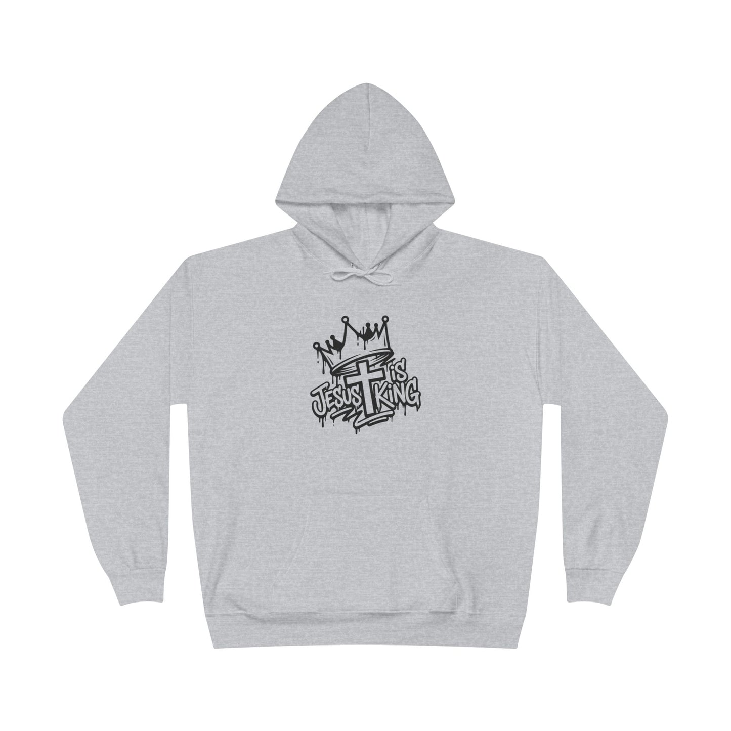 C- Jesus Is King Hoodie — Christian Crown Graphic Pullover