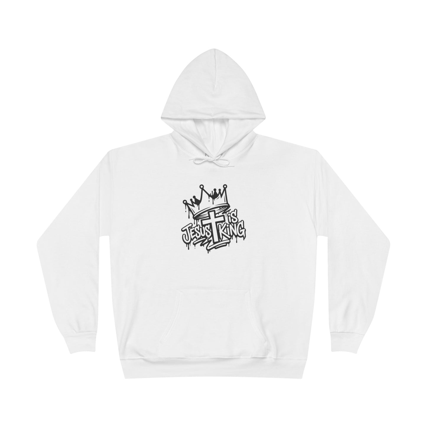 C- Jesus Is King Hoodie — Christian Crown Graphic Pullover
