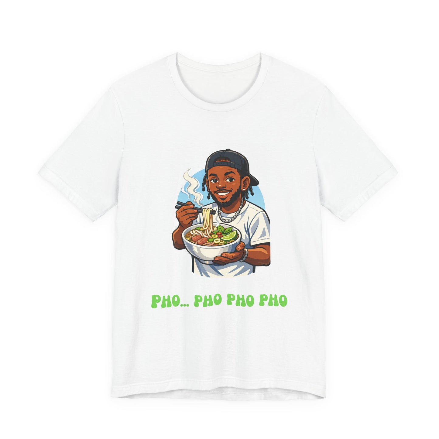 GA- Strike Pose Pho T‑Shirt — Funny "Pho... Pho Pho Pho" Noodle Bowl Graphic Tee