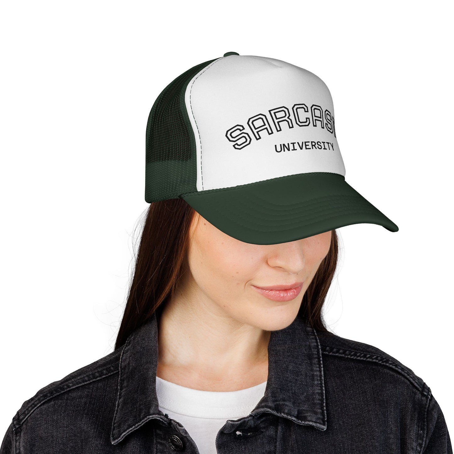 GA- Trucker Cap — "Sarcasm University" Embroidered Mesh Hat