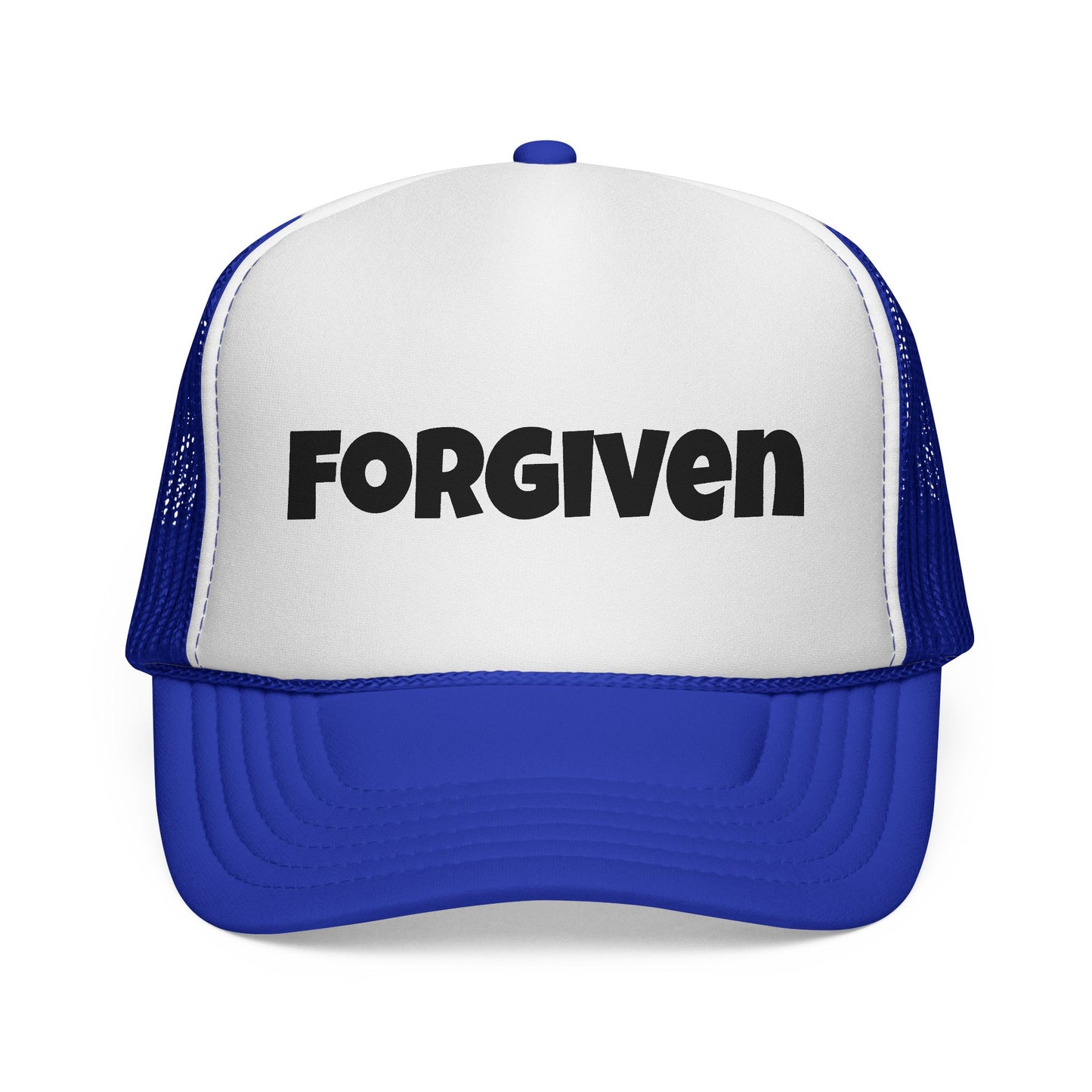 C- Forgiven Trucker Cap — Christian Faith Message Mesh Hat