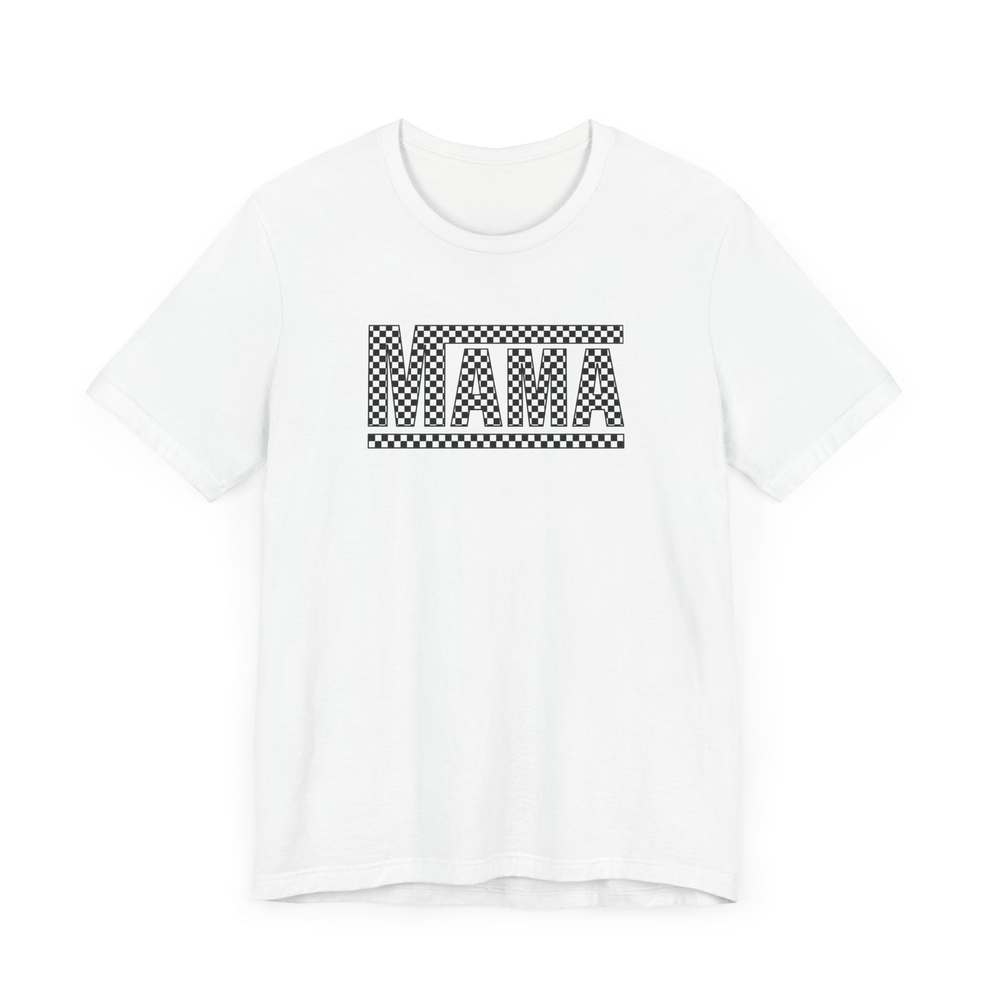 M- MAMA CHECKERED Jersey Short Sleeve Tee
