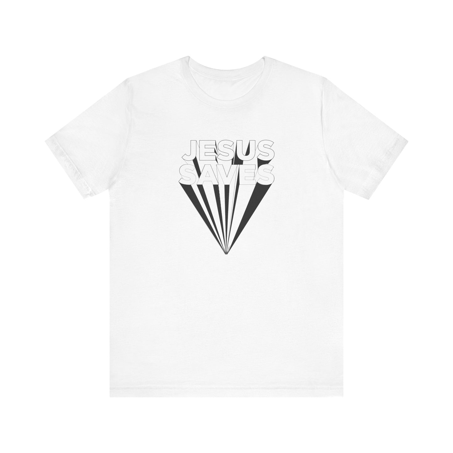 C - Jesus Saves  Graphic Tee, Faith-Based Apparel, Casual Wear, Gift for Believers, Inspirational Outfit