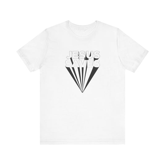 C - Jesus Saves  Graphic Tee, Faith-Based Apparel, Casual Wear, Gift for Believers, Inspirational Outfit