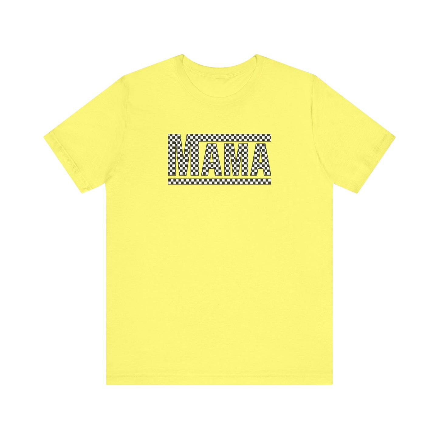 M- MAMA CHECKERED Jersey Short Sleeve Tee