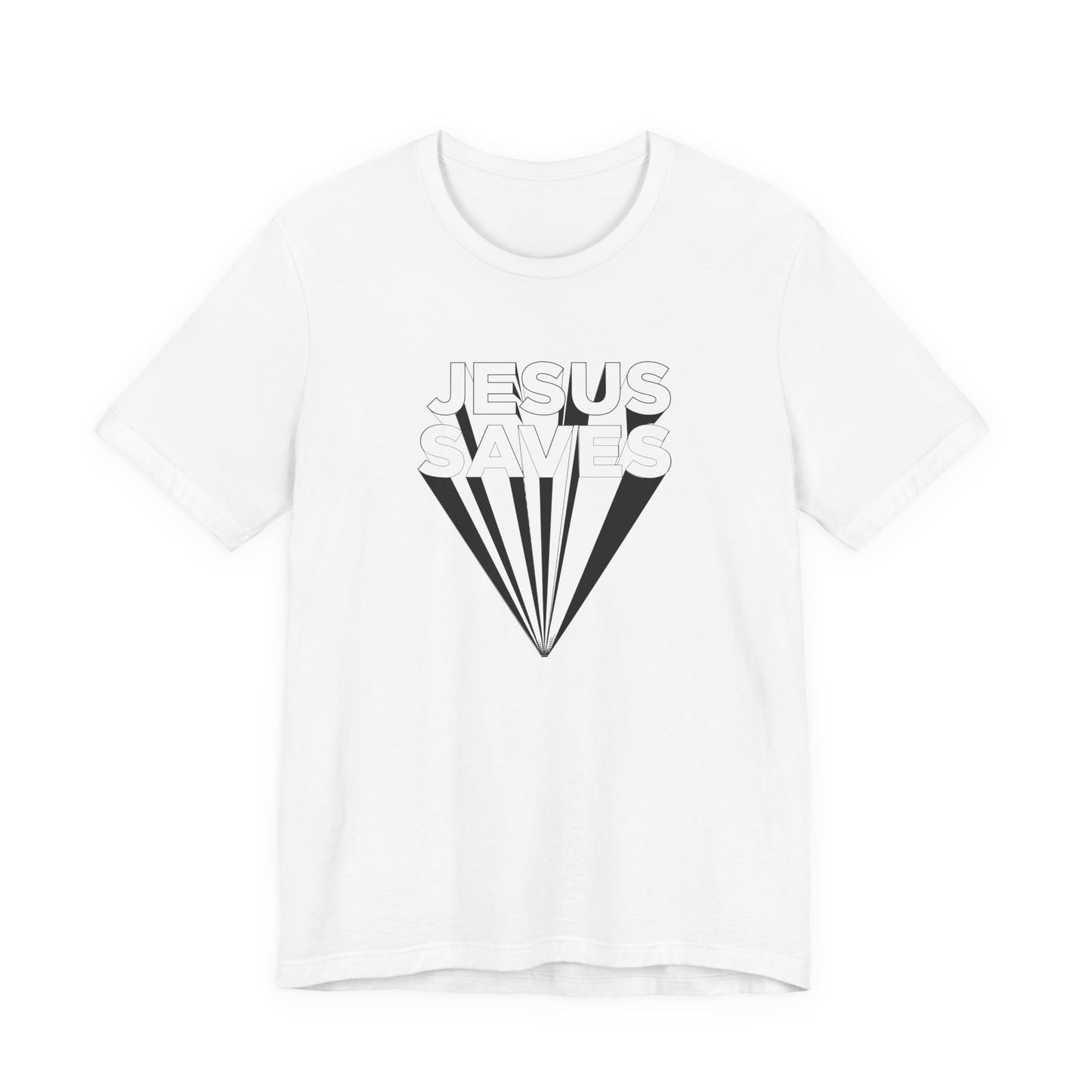 C - Jesus Saves  Graphic Tee, Faith-Based Apparel, Casual Wear, Gift for Believers, Inspirational Outfit