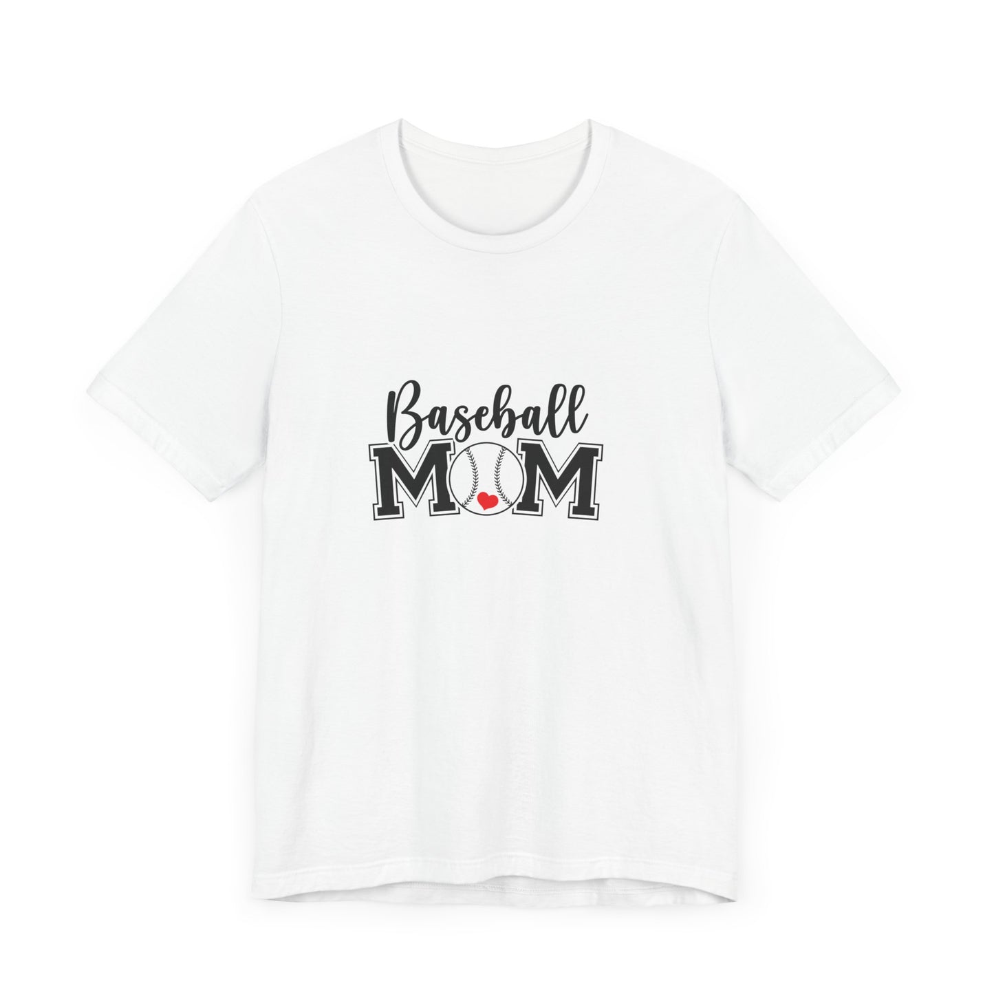 M- BASEBALL MOM HEART Jersey Short Sleeve Tee