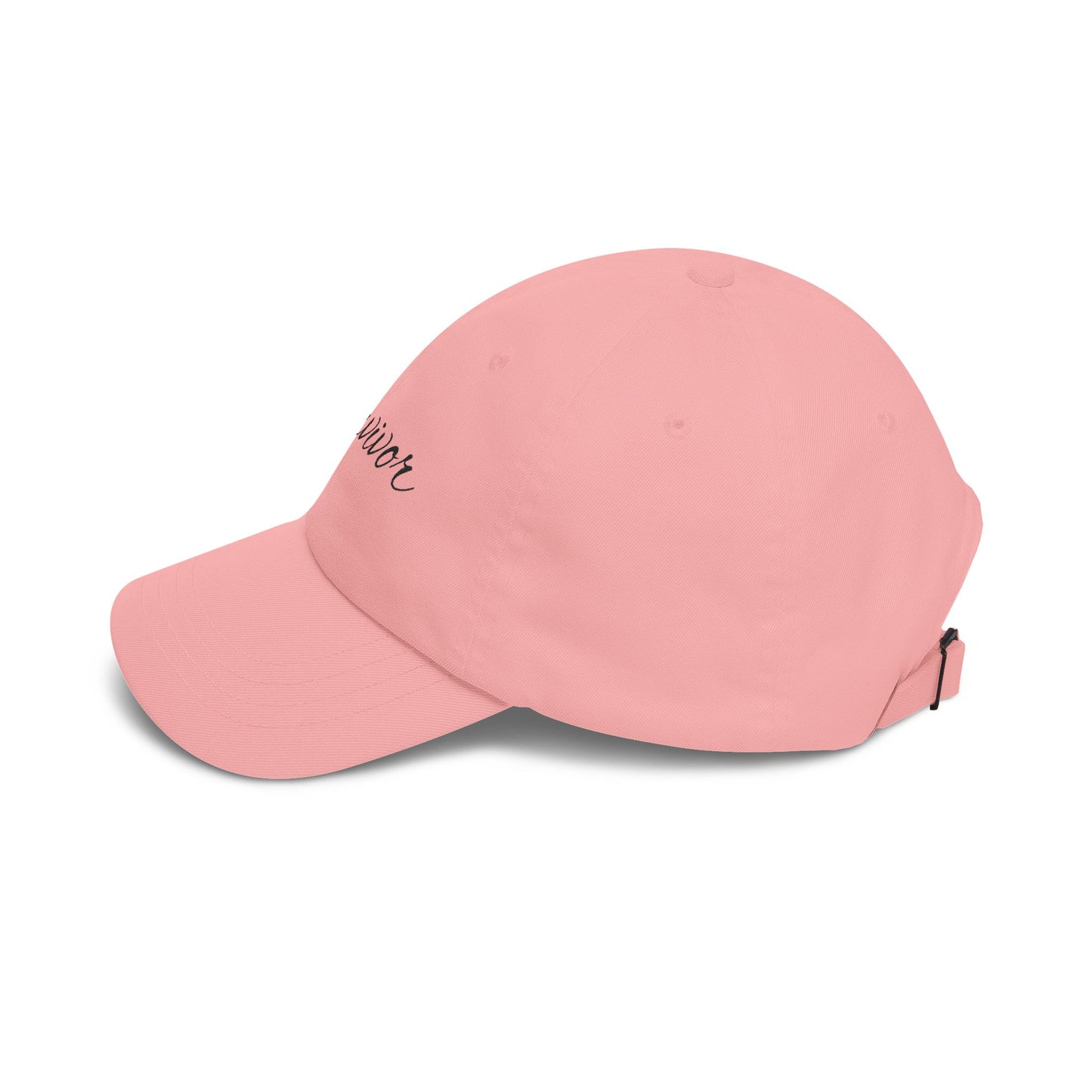 CAN- Survivor Embroidered Dad Cap — White Inspirational Baseball Hat