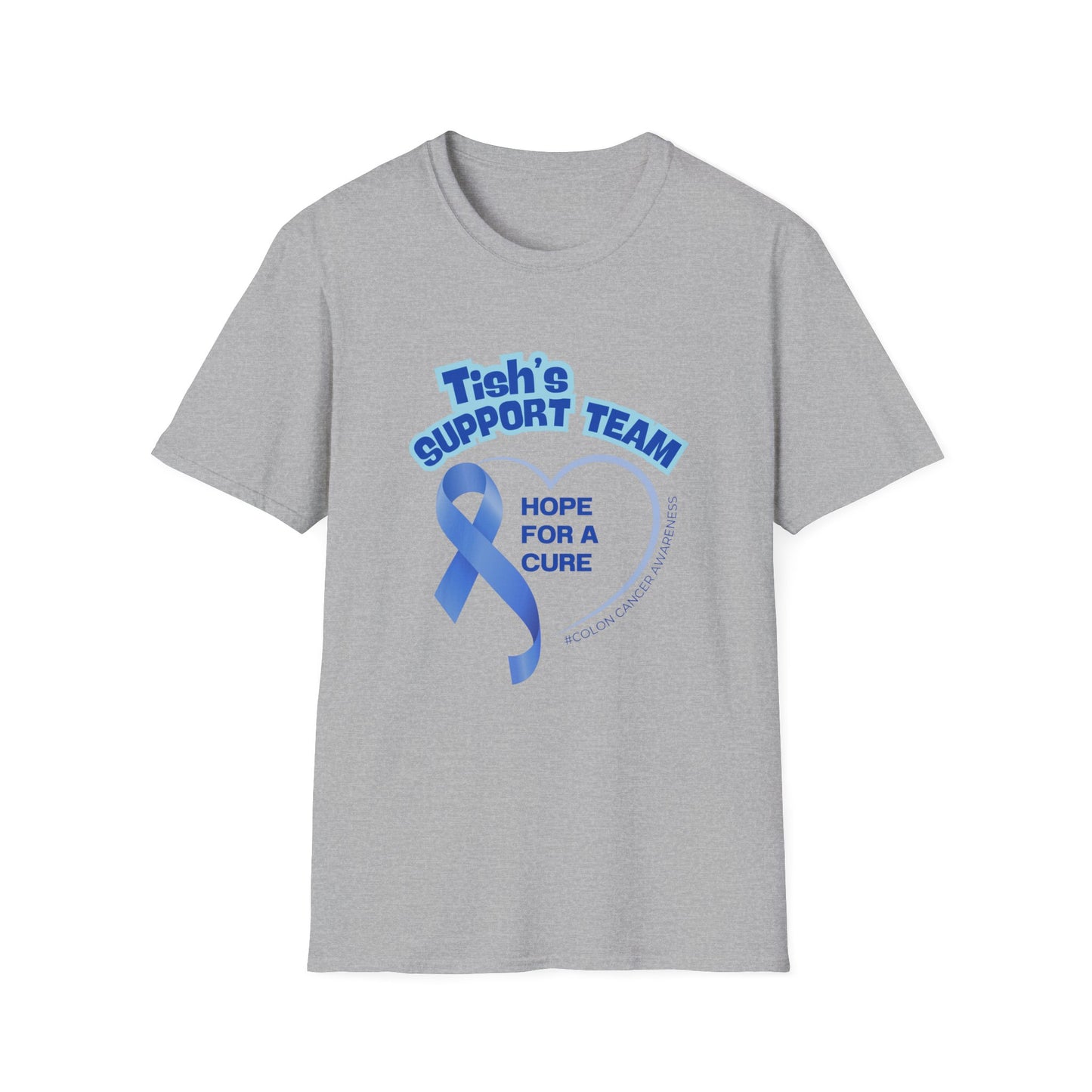 Tish's Support Team T-Shirt, Unisex Awareness Tee, Cancer Support Shirt, Fundraising Apparel, Gift for Caregivers