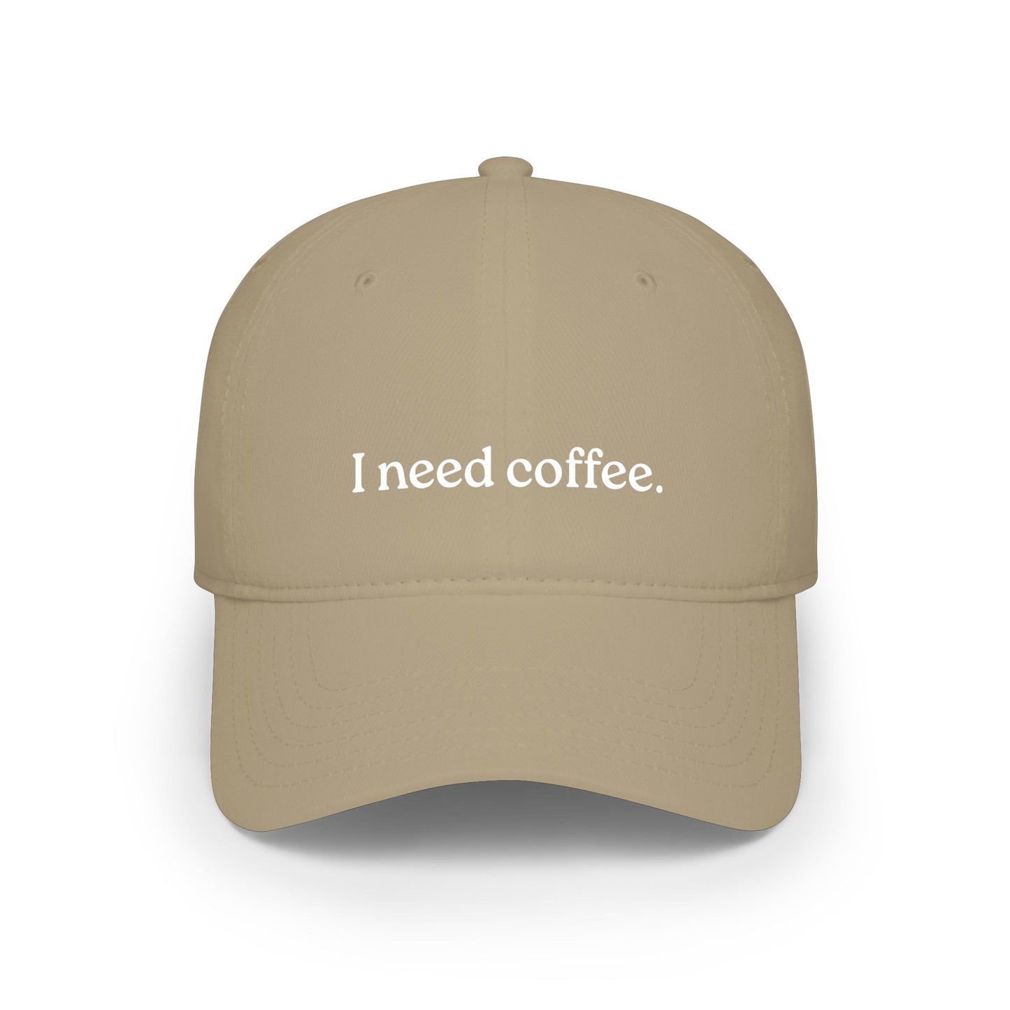 GA- I Need Coffee Baseball Cap – Low Profile Dad Hat