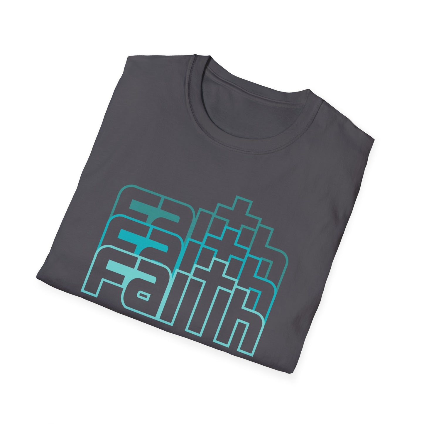 C - Faith blue T-Shirt, Casual Faith Apparel, Inspirational Graphic Tee, Gift for Believers, Everyday Wear, Positive Vibes