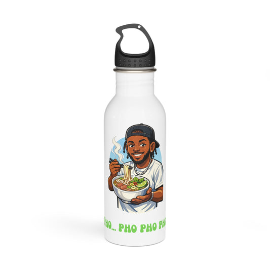GA- Stainless Steel Water Bottle — 'Pho Pho Pho' Ramen Lover Illustration