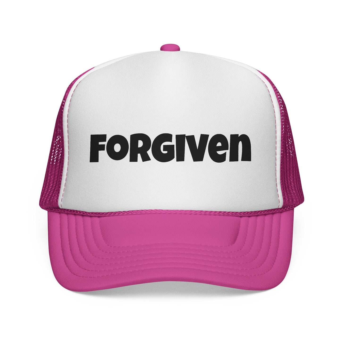 C- Forgiven Trucker Cap — Christian Faith Message Mesh Hat