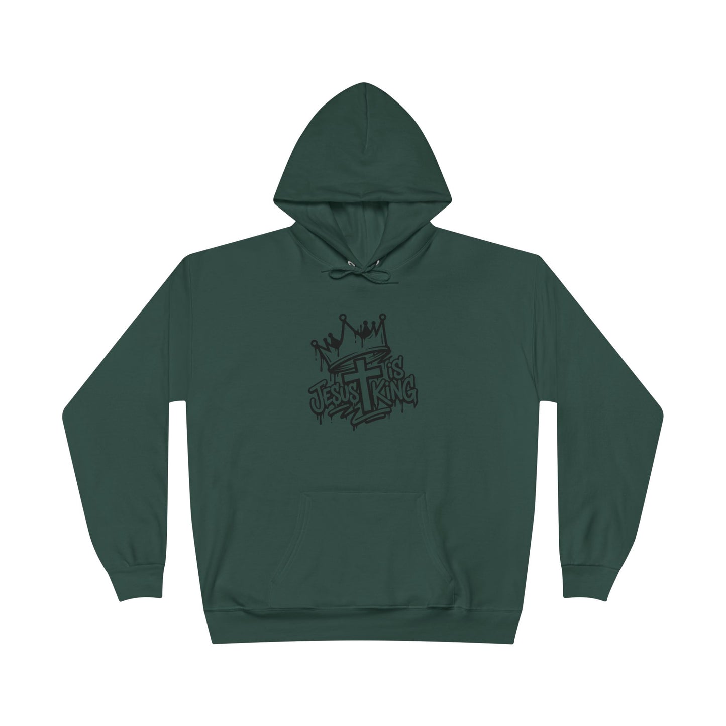 C- Jesus Is King Hoodie — Christian Crown Graphic Pullover