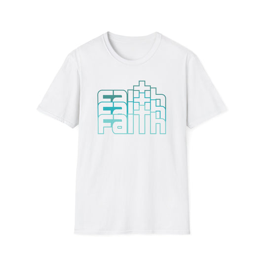 C - Faith blue T-Shirt, Casual Faith Apparel, Inspirational Graphic Tee, Gift for Believers, Everyday Wear, Positive Vibes