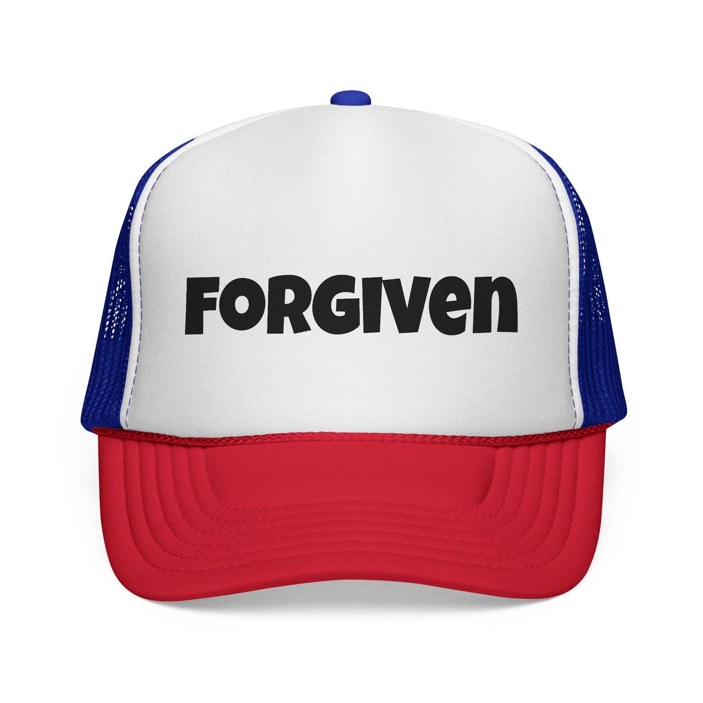 C- Forgiven Trucker Cap — Christian Faith Message Mesh Hat