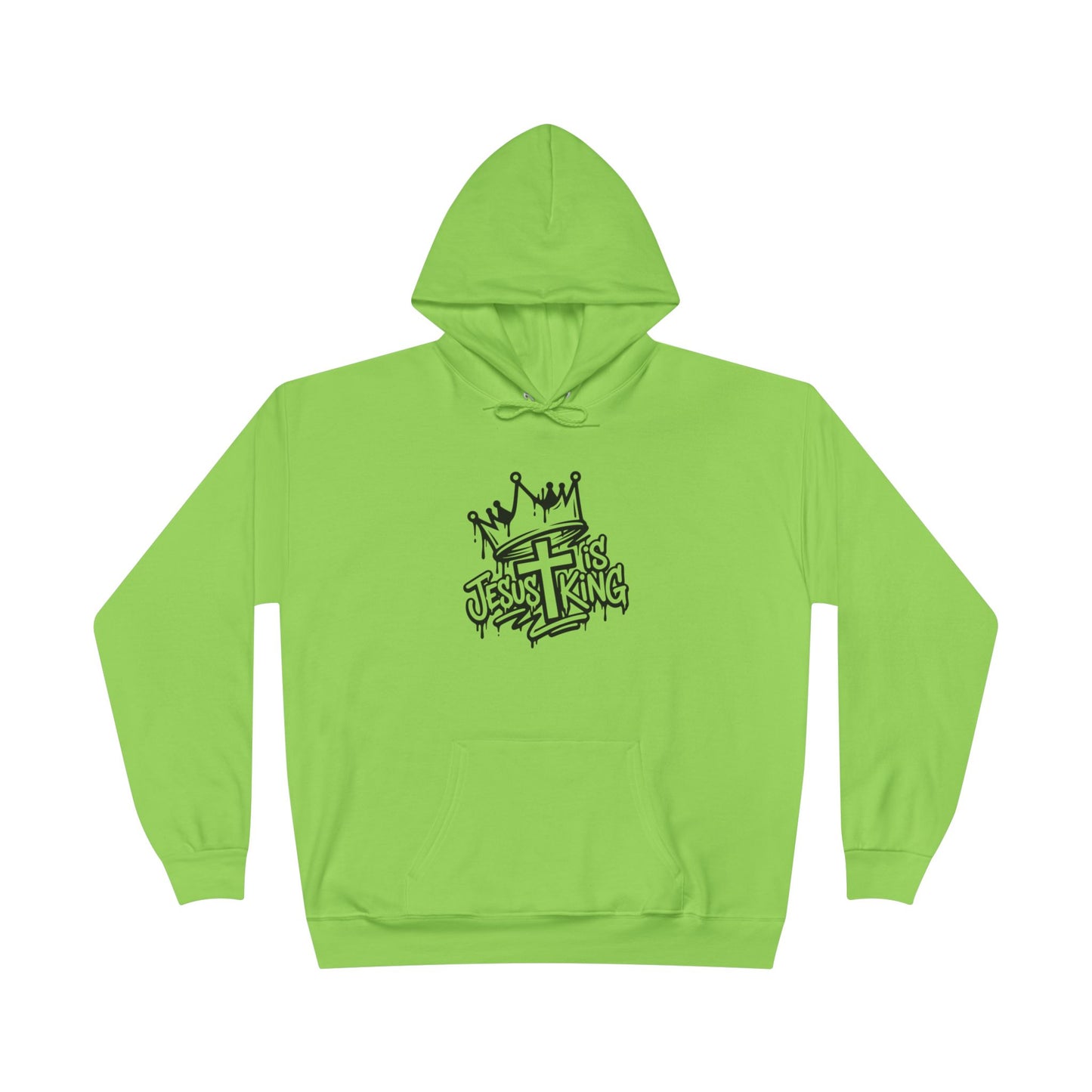 C- Jesus Is King Hoodie — Christian Crown Graphic Pullover